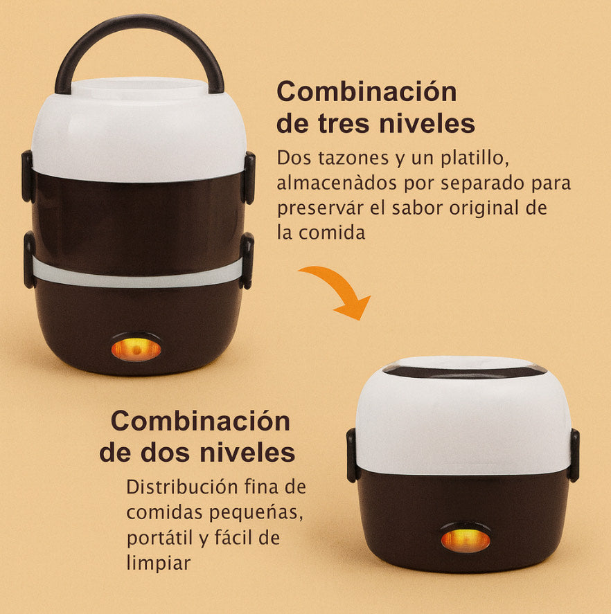 Lonchera Eléctrica Al Vapor de 3 niveles