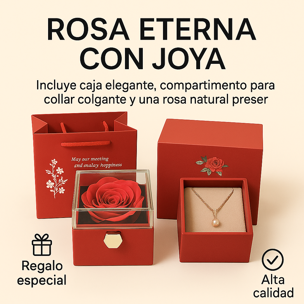 Caja de Regalo para Joyas Flor eterna